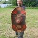 The finished experimental bark shield.